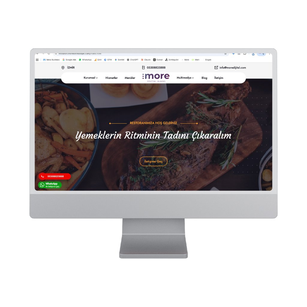 Dijital Menülü Restoran ve Cafe Sitesi